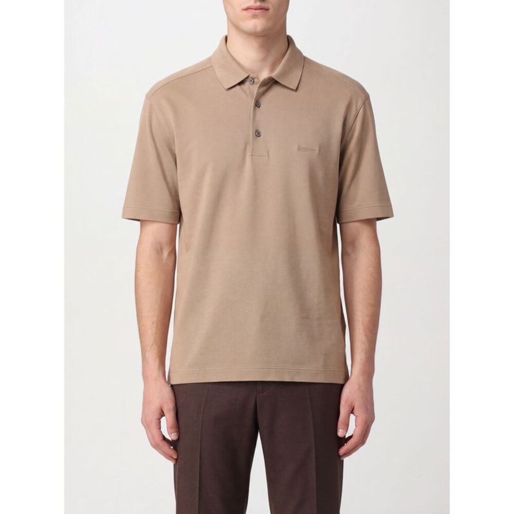 Zegna Polo Shirt Men Beige